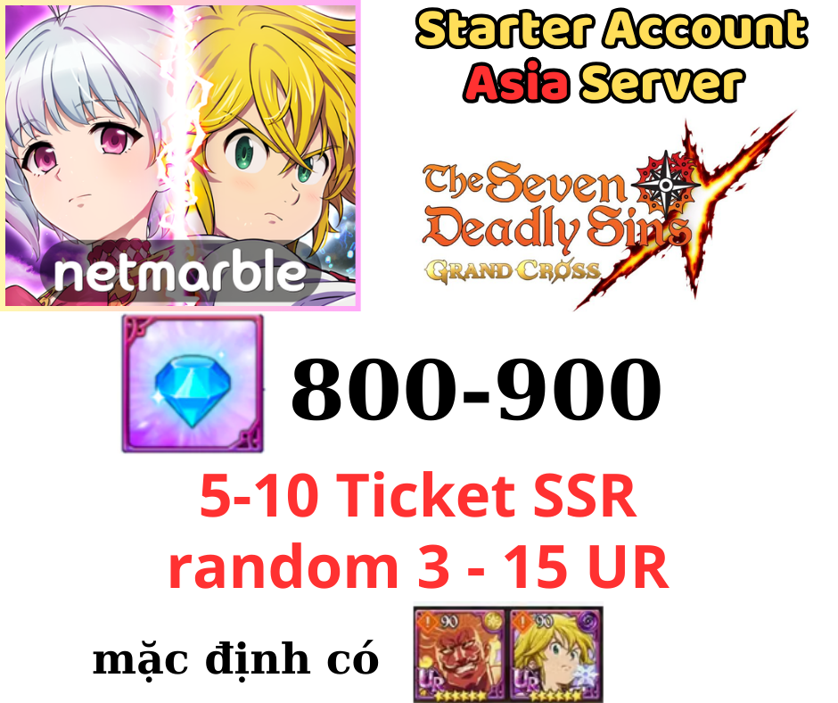 [ASIA] 7DS 800-900 Gem Reroll